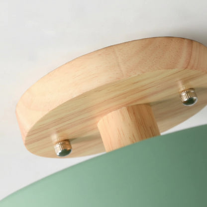 Nordic Log Round LED Semi-Flush Mount Ceiling Light