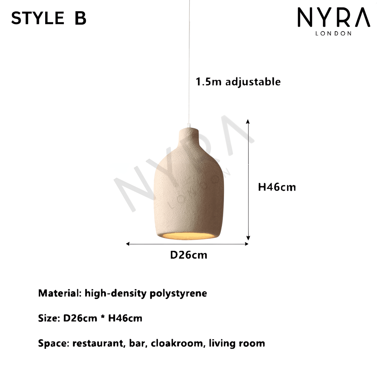 NYRA Resin Wabi Pendant Lights