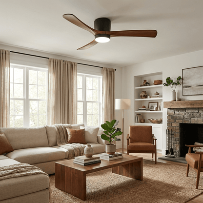 Nordic Wooden Ceiling Fan Light