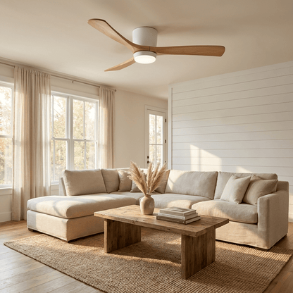 Nordic Wooden Ceiling Fan Light