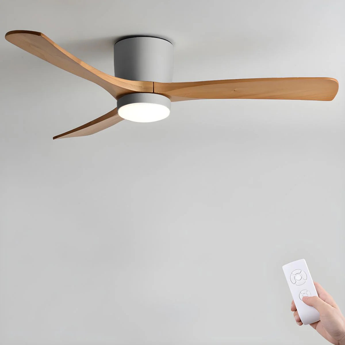 NORDIC WOODEN CEILING FAN LIGHT
