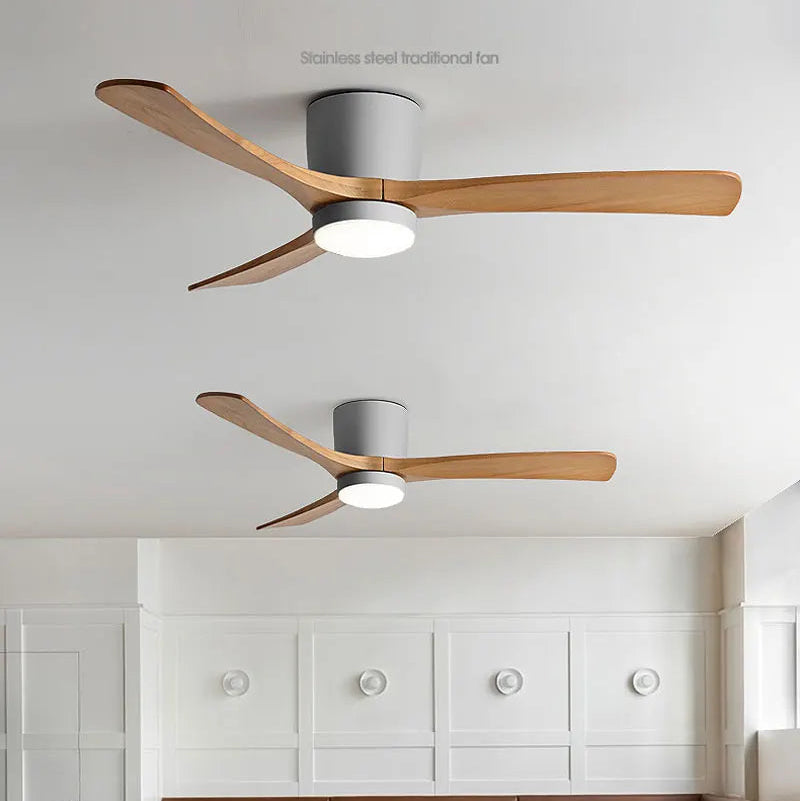 NORDIC WOODEN CEILING FAN LIGHT