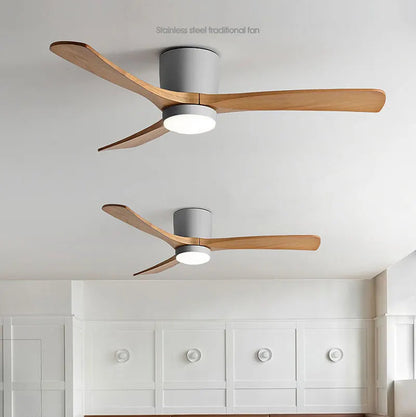 NORDIC WOODEN CEILING FAN LIGHT