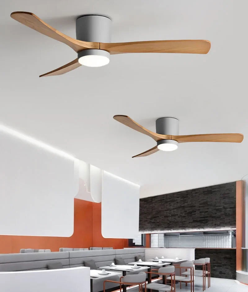 NORDIC WOODEN CEILING FAN LIGHT