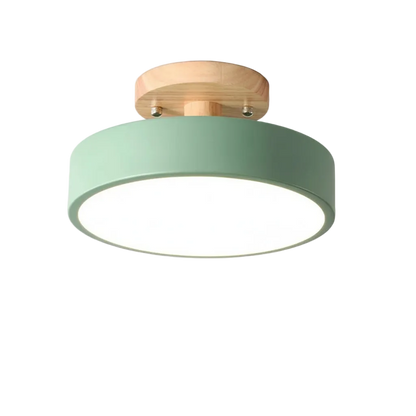 Nordic Log Round LED Semi-Flush Mount Ceiling Light